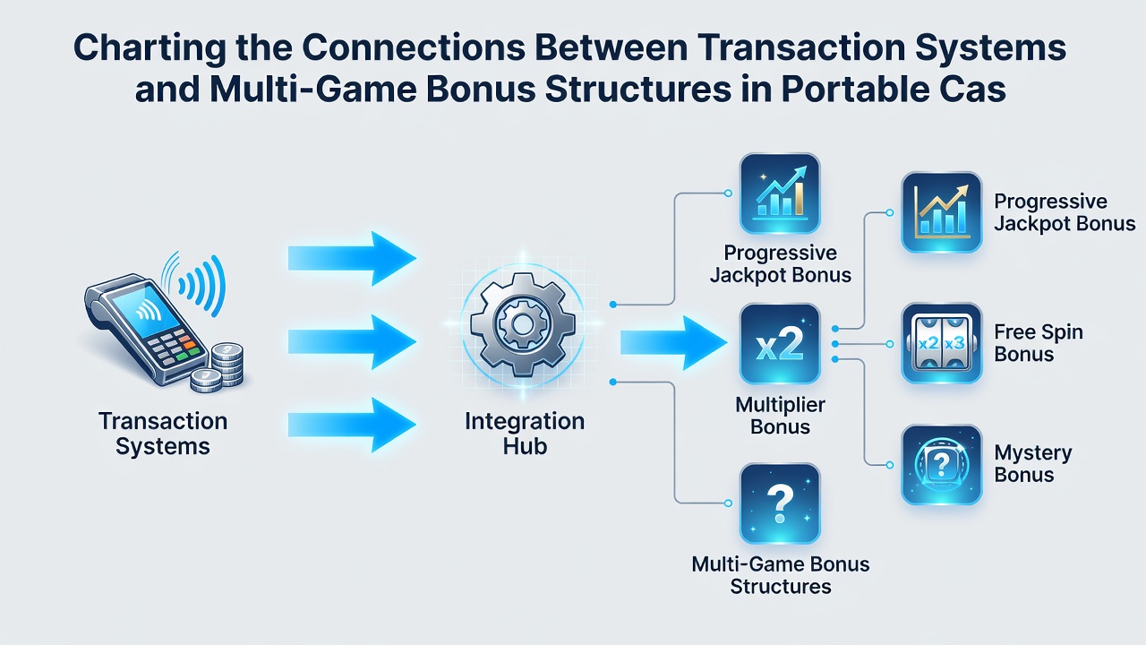 Illustratie van multi-game bonusstructuren verbonden met mobiele transacties