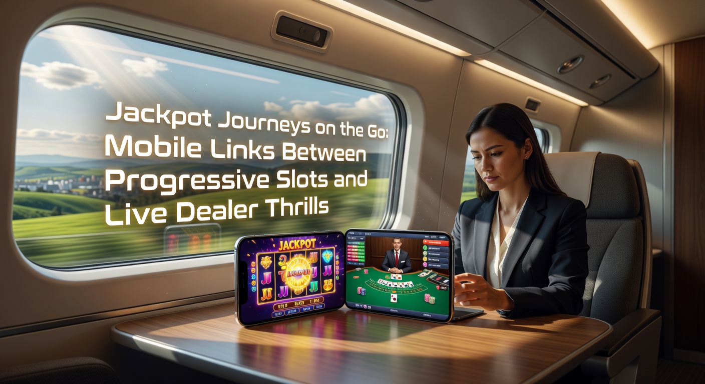 Mobiele scherm met progressieve slot jackpot en live dealer tafel in actie, symboliserend naadloze overgangen op smartphones