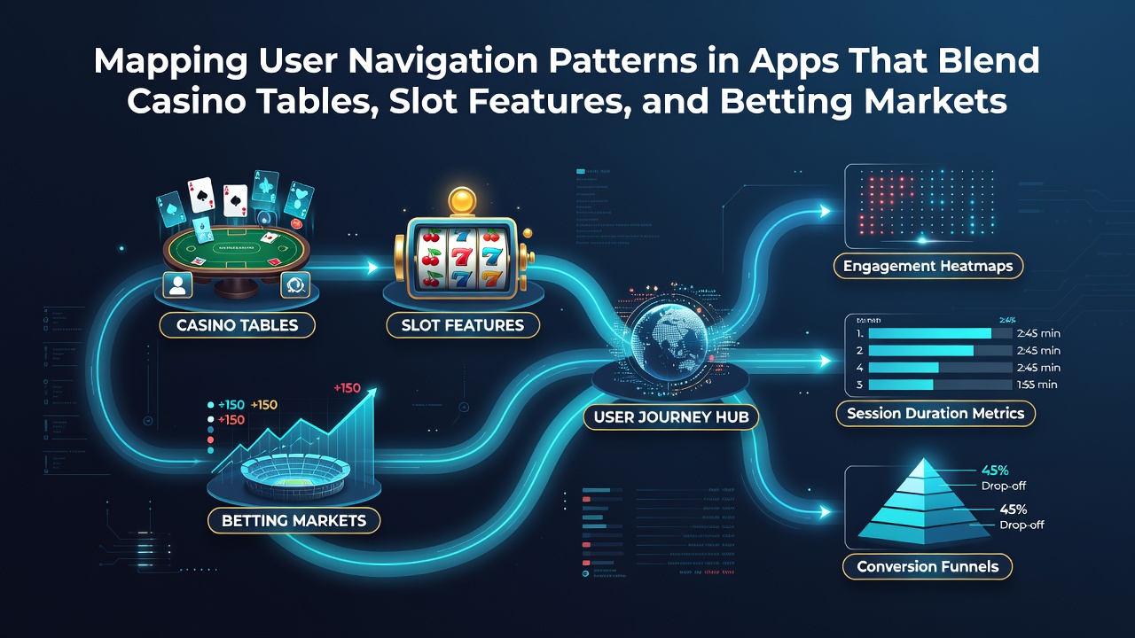 Heatmap visualisatie van klikgedrag in een app die slots, tafels en betting combineert