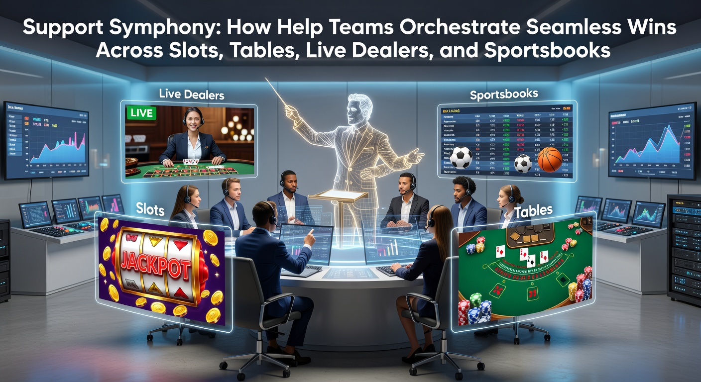 Helpteammedewerkers die naadloos ondersteuning bieden aan spelers in een online casino-omgeving met slots, tafels en live actie